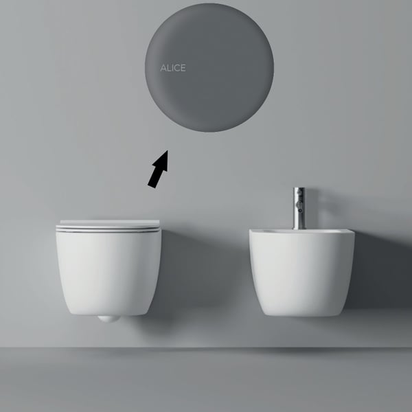 Λεκάνη Κρεμαστή Unica 55 anthracite matt